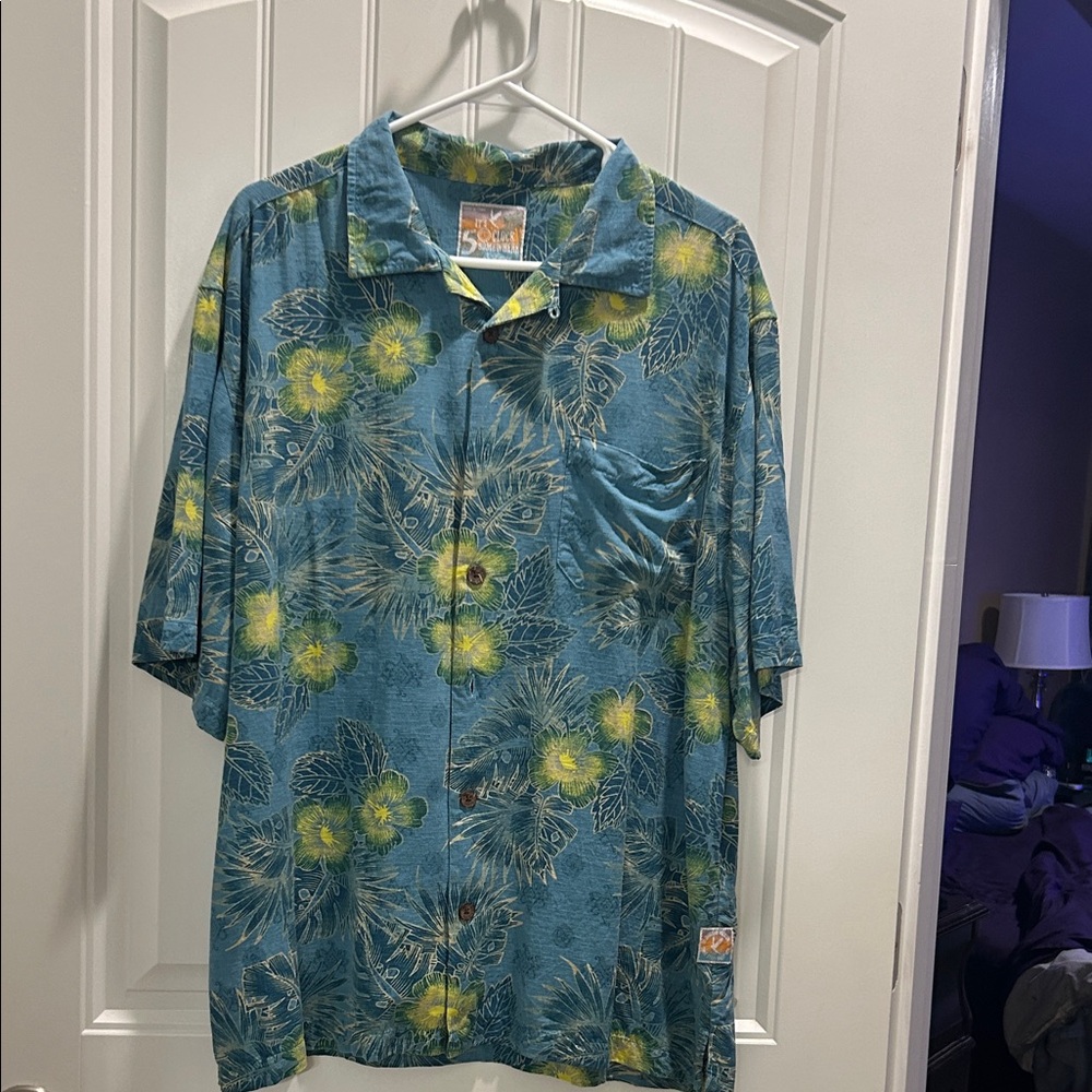 Blue Floral Men's Shirt